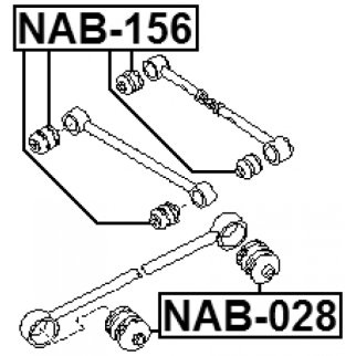 Сайлентблок задней подвески FEBEST NAB-156 фото 2