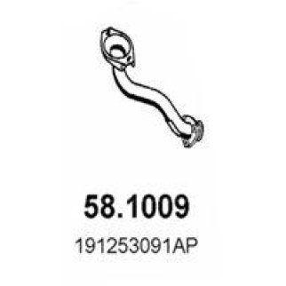 Приемная труба глушителя ASSO 58.1009 фото