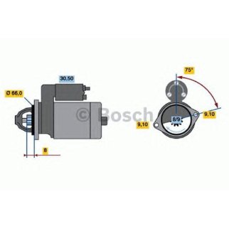 0 986 014 350_стартер! 12V 0.9KWSuzuki Samurai/SJ/Vitara/X90 1.3/1.6i 87> фото