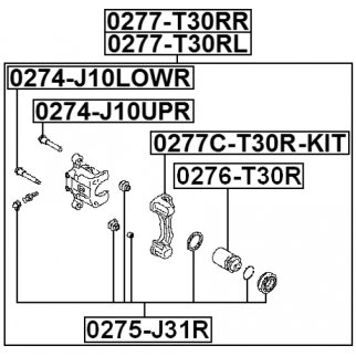 Суппорт тормозной задний FEBEST 0277-T30RR фото 2 Суппорт тормозной задний FEBEST 0277-T30RR фото 2