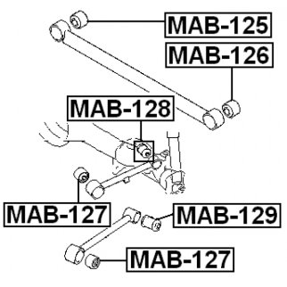 Сайлентблок FEBEST MAB-125 фото 2