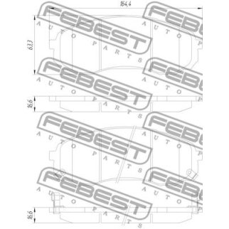 Колодки тормозные передние к-кт FEBEST 2201-CARF фото