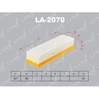 Фильтр воздушный LYNXauto LA-2070 фото