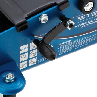 Домкрат подкатной гидравлический 2,5т (140-385мм) с фиксатором (в кейсе) STELS фото 7