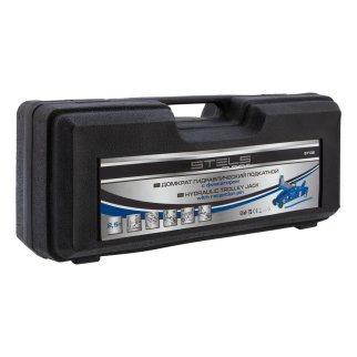 Домкрат подкатной гидравлический 2,5т (140-385мм) с фиксатором (в кейсе) STELS фото 9