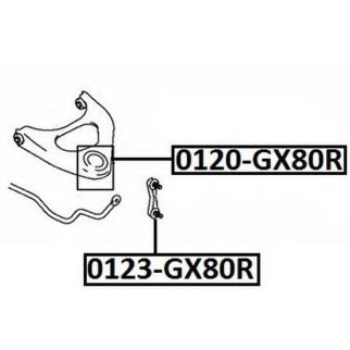 Стойка заднего стабилизатора ASVA 0123-GX80R фото