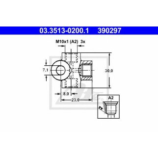 Тройник (тормозная) ATE 03.3513-0200.1 фото