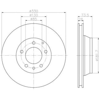 Диск тормозной задний MINTEX MDC1612 фото