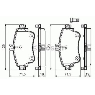Колодки тормозные передние к-кт BOSCH 0 986 494 663 фото