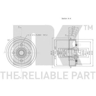253403NK_барабан тормозной! Hyundai Elantra 1.6CRDi/2.0 00>/Atos 1.0i 98> фото