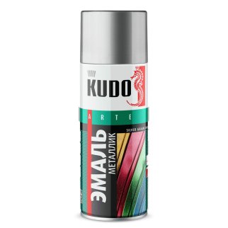 Автоэмаль KUDO универсальная серебро 520мл фото