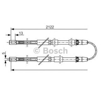Трос стояночного тормоза ВАЗ-2121 короткий BOSCH фото
