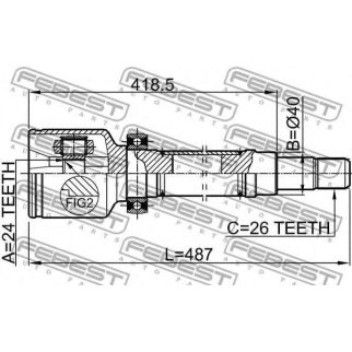 ШРУС внутренний FEBEST 2111-TC7RH фото