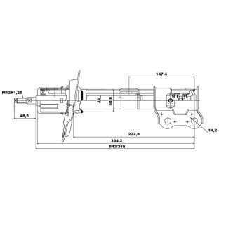 Амортизатор передний FEBEST 12660596FL фото 2