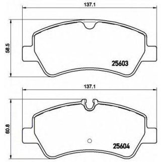 Колодки тормозные задние к-кт brembo P 24 160 фото