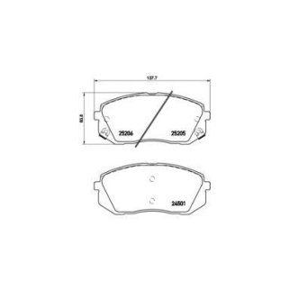 Колодки тормозные передние к-кт brembo P 30 056 фото