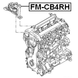 Опора двигателя правая FEBEST FM-CB4RH фото 2
