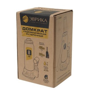 Домкрат бутылочный 8т гидравлический 230-435мм с клап., ремкомплект ЭВРИКА фото 1