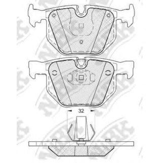 PN0228-NIBK_колодки дисковые задние! BMW E65/E66 3.5i/3.0D 01> фото