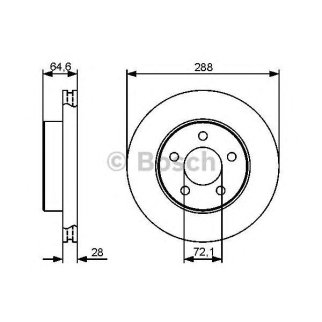 Диск тормозной передний вентилируемый BOSCH 0 986 479 461 фото