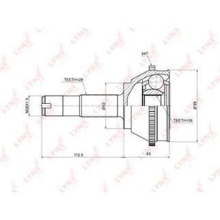 ШРУС наружный LYNXauto CO2213A фото