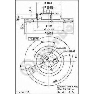 Диск тормозной brembo 09.5674.21 фото