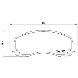 Колодки тормозные передние к-кт brembo P 78 015 фото