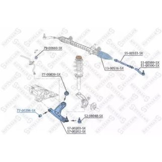 77-00206-SX_сайлентблок рычага пер.! Citroen C1, Peugeot 107 06> Toyota Aygo 07> фото