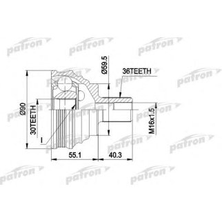 Шрус привода PATRON PCV1467 фото