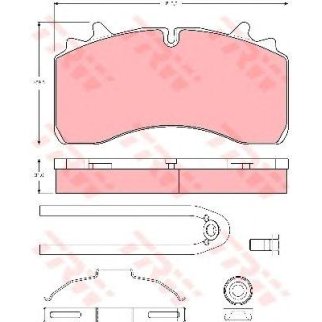 Колодки тормозные задние дисковые к-кт TRW GDB5094 фото