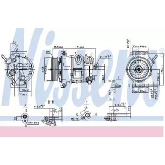 Компрессор системы кондиционирования Nissens 890030 фото