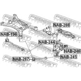 Сайлентблок задней подвески FEBEST NAB-288 фото