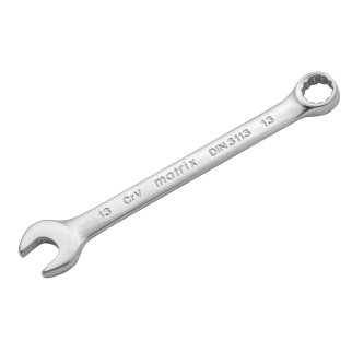 Ключ комбинированный, 13 мм, CrV, матовый хром MATRIX 15109 фото