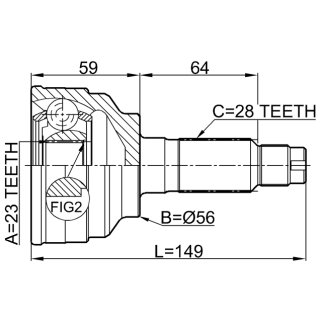 Шрус наружный 23x56x28 фото 2