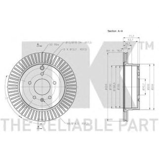 Диск тормозной задний с антикорозийным покрытием (303x20mm) / OPEL Antara,Chevrolet Captiva 07~ фото