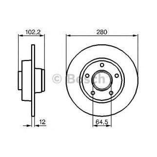 Диск тормозной задний BOSCH 0 986 479 144 фото