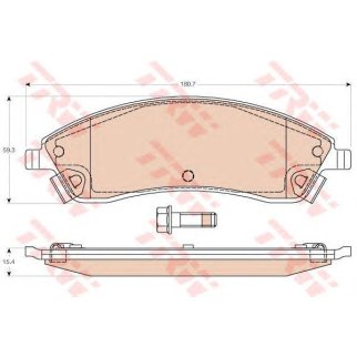 Колодки тормозные передние к-кт TRW GDB4451 фото