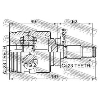 ШРУС внутренний FEBEST 0111-SXA10RH фото