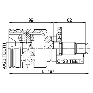 ШРУС внутренний FEBEST 0111-SXA10RH фото 2