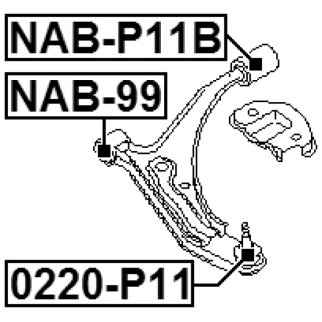 NAB-P11B_сайлентблок задний нижнего рычага! Nissan Bluebird/Primera 90-01 фото 2 NAB-P11B_сайлентблок задний нижнего рычага! Nissan Bluebird/Primera 90-01 фото 2