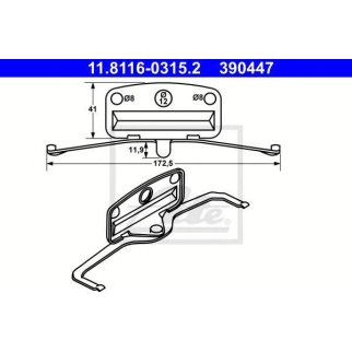 Пружина переднего суппорта ATE 11.8116-0315.2 фото