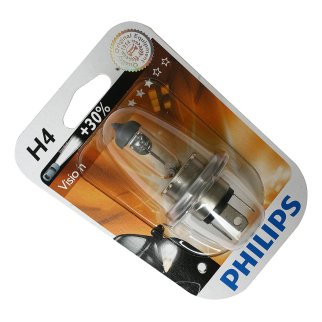 Лампа 12V H4 60/55W 1815lm P43T-38 3200K PHILIPS Vision 1 шт. блистер 12342PRB1 фото