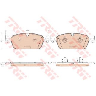 Колодки тормозные передние к-кт TRW GDB1970 фото