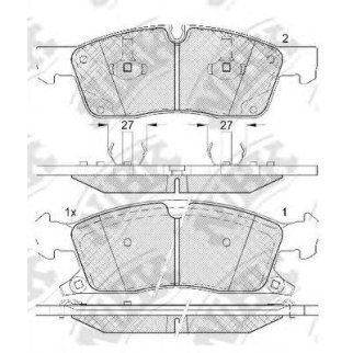 PN0833-NIBK_колодки дисковые передние! Jeep Grand Cherokee III/IV 3.6 V6/5.7 V8 09> фото