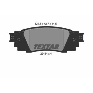 Колодки тормозные задние к-кт TEXTAR 22434 01 фото
