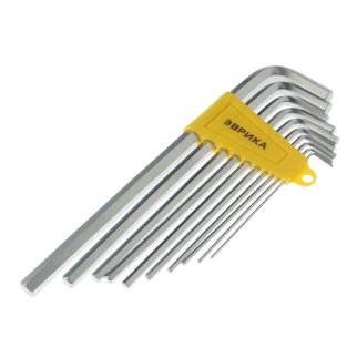 Набор ключей шестигранных Г-образных экстра длинных 1.5-10мм 10пр. ЭВРИКА фото 1