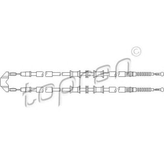 Трос стояночного тормоза topran 207366585 фото