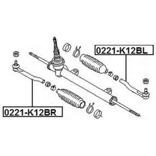 Наконечник рулевой правый ASVA 0221-K12BR фото