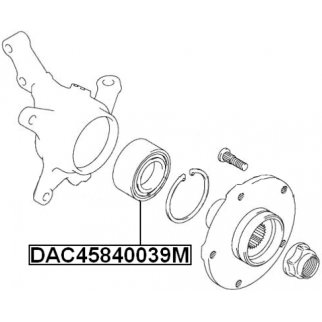 Подшипник ступичный передний 45x84x39 фото 2