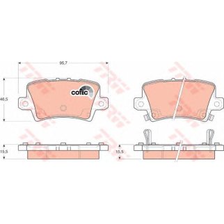Колодки тормозные задние к-кт TRW GDB3408 фото